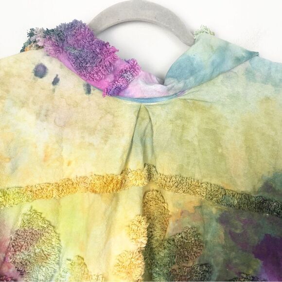 OSCILATEY | Art to Wear Tie Dye Fringe Multicolor Jacket Women’s Size X-Large - Picture 8 of 9